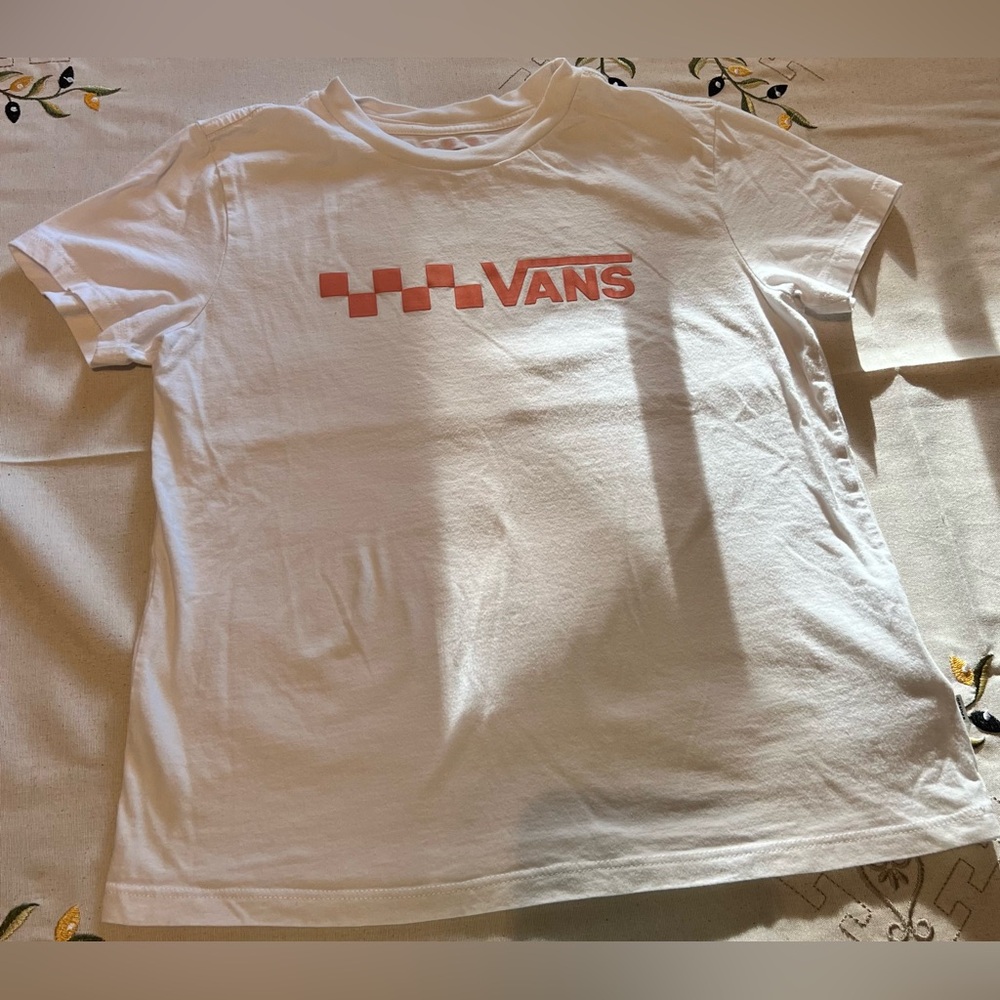 Vans Tee! Pink and white checkered design! Skate/Dance! Small!